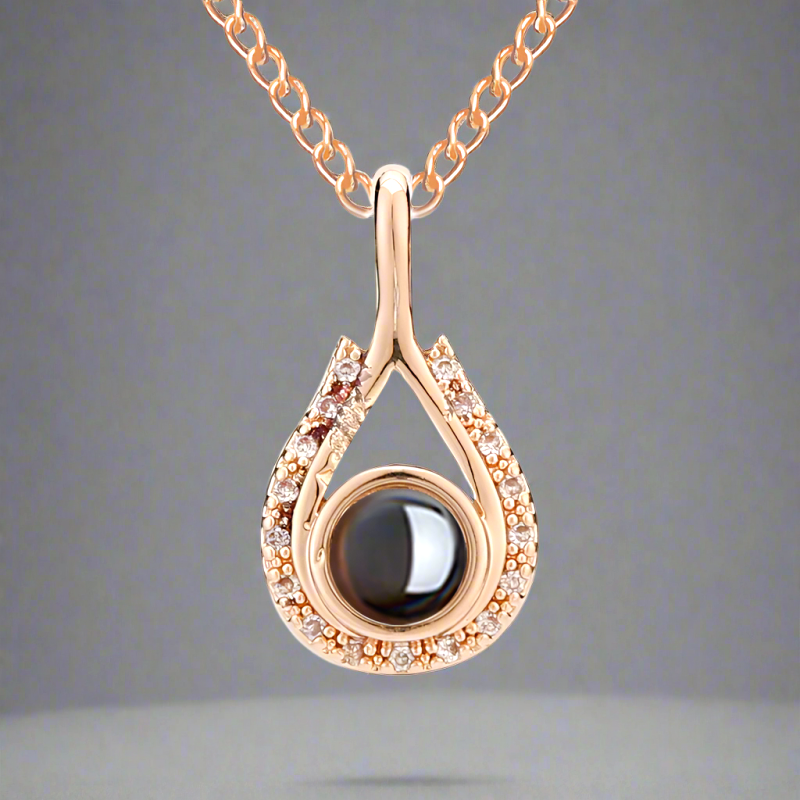 Collier Projection Photo Or Rose 2